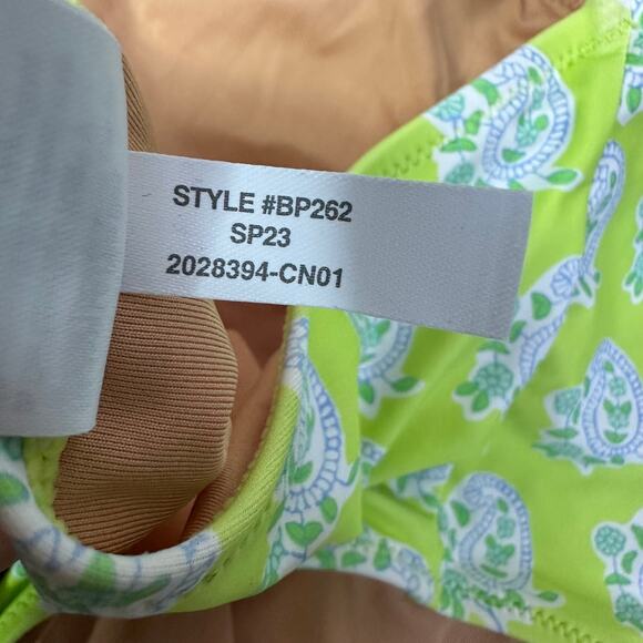 J.Crew SZ Blockprints cutout one-piece swimsuit in green paisley Size 6 #BP262 - Picture 5 of 6